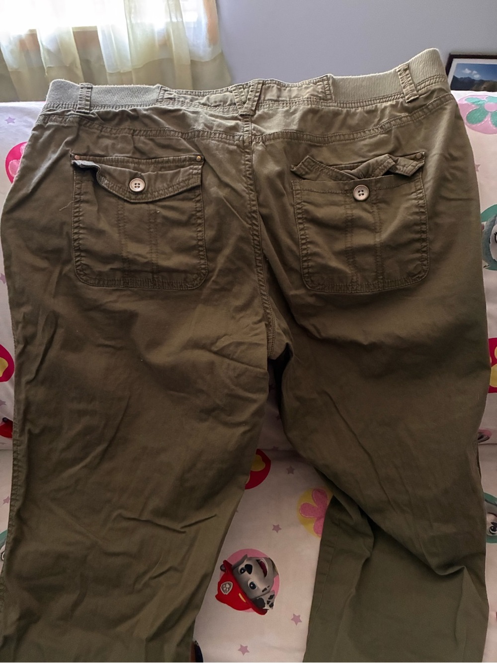 Women’s Sonoma Olive Green Casual Cargo Pants 16